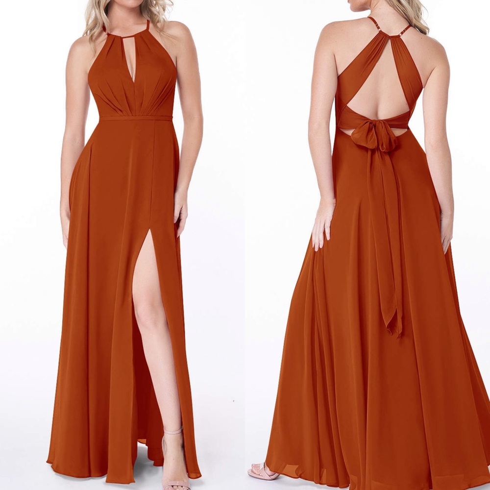 Flowy Pleated Chiffon Long Dress Prom Bridesmaid Fancy